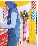 Student receiving recognition