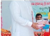 Student receiving an award