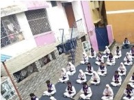 Students in a yoga class